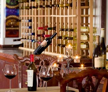 wine cellar at HideAway Inn