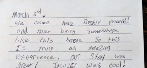 written guest testimonial